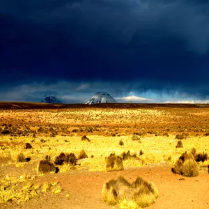 Désert sous orage dans la nature